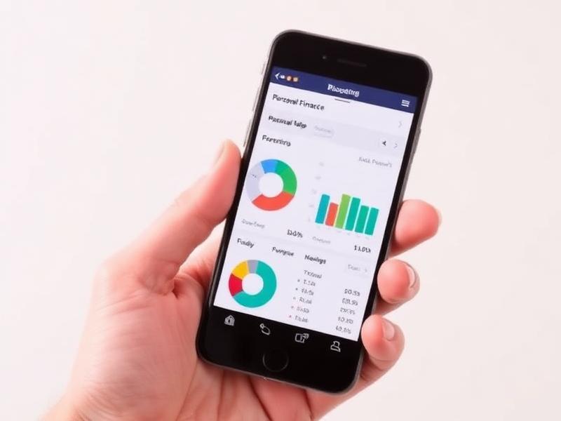 Mobile finance app showing budgeting charts